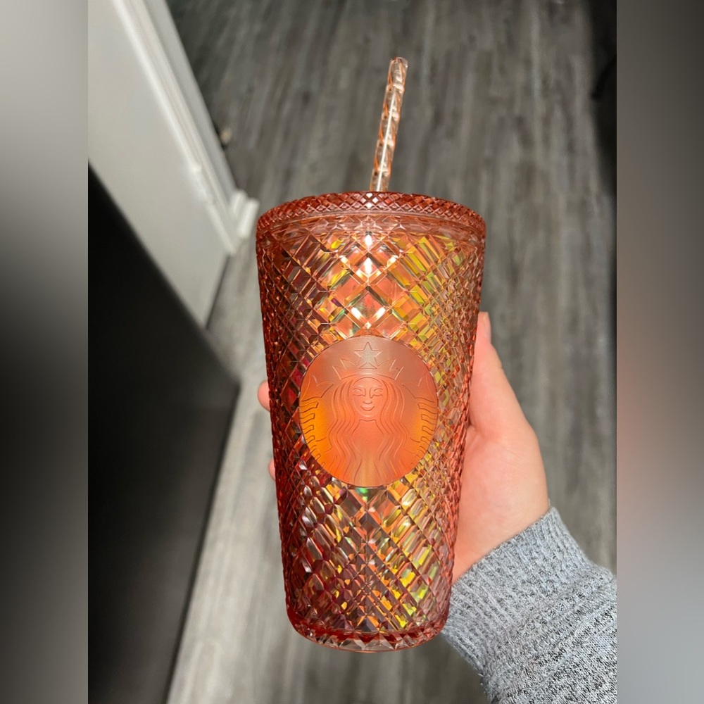 Starbucks cup medium peachy color